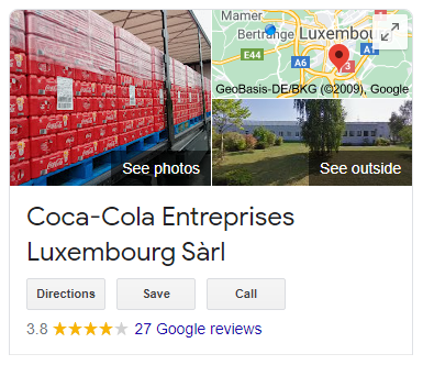 Google review data - Coca-Cola ratings